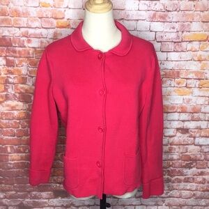Talbots Hot Pink Sweater Jacket